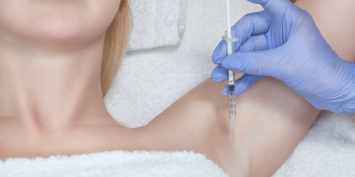 Patientin bei einer Botoxebhandlung gegen übermäßiges Schwitzen